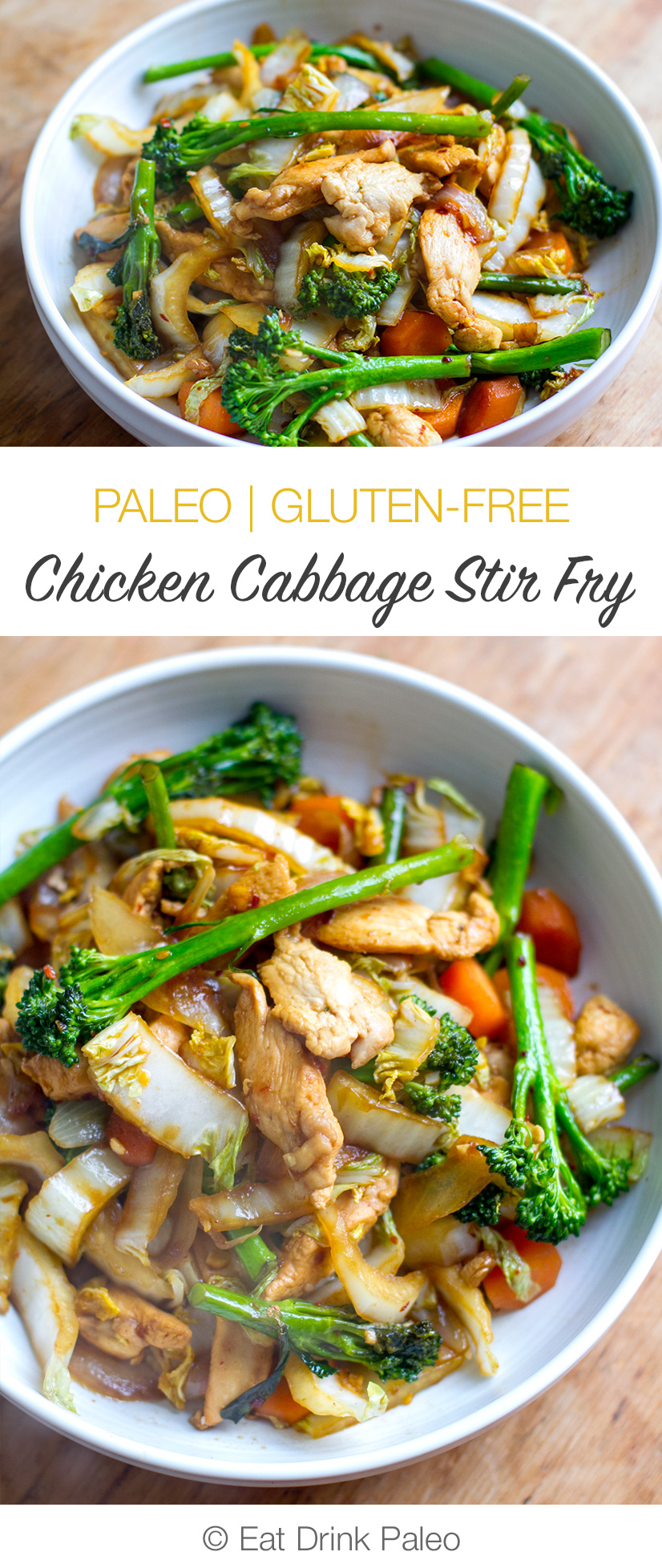 Chicken Cabbage Stir Fry (Paleo, Gluten-Free, Low-Carb)