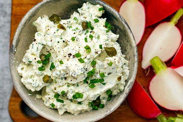 Cream Cheese With Chives & Capers