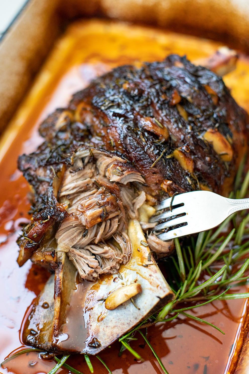 Slow-Cooked Lamb Shoulder With Rosemary Garlic & Honey - Recipe Ocean