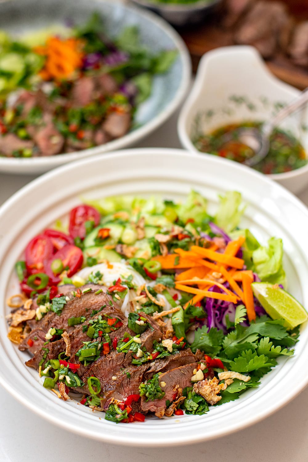 Crying Tiger Beef & Rice Noodle Salad Bowl - Recipe OCean
