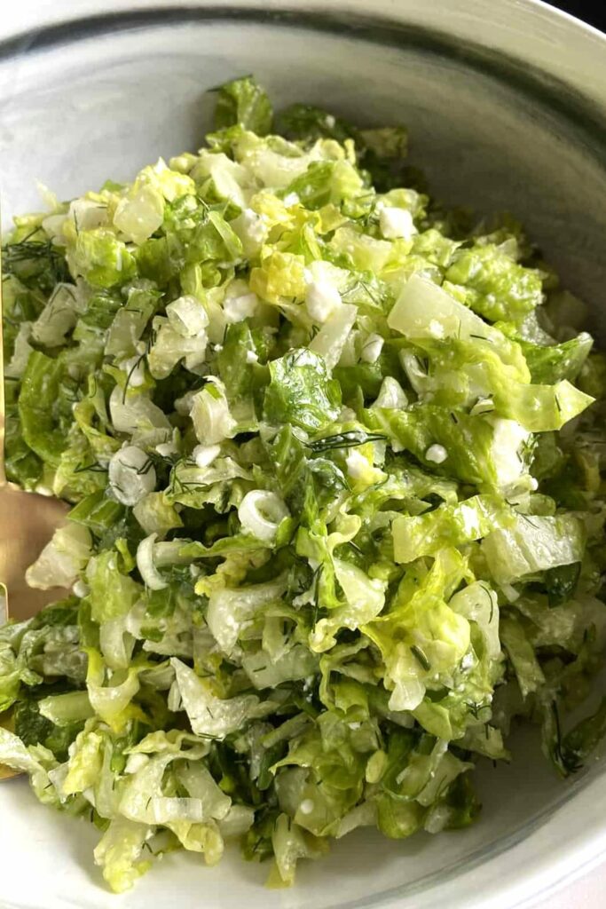 Greek lettuce salad
