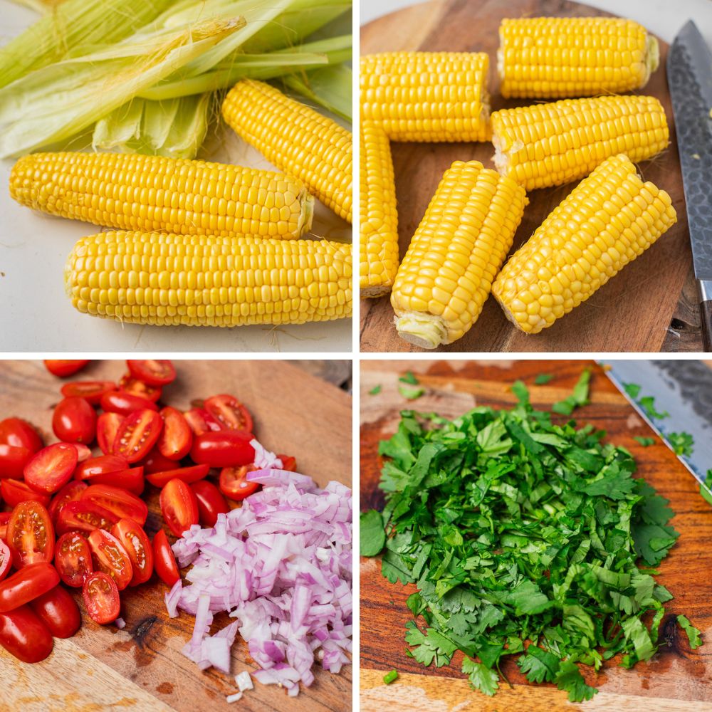 how to make salad with corn on the cob