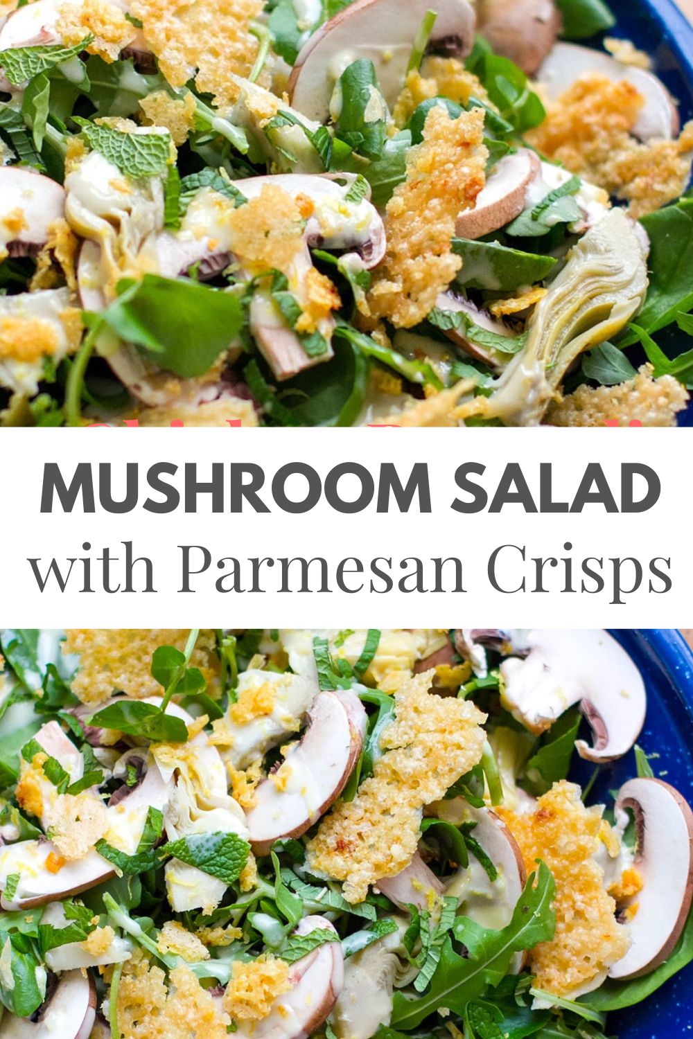 Mushroom Salad With Parmesan Crisps & Artichokes