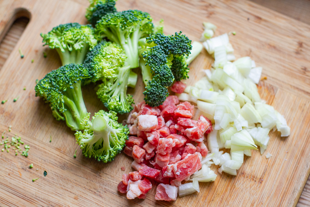 ingredients for broccoli egg muffins