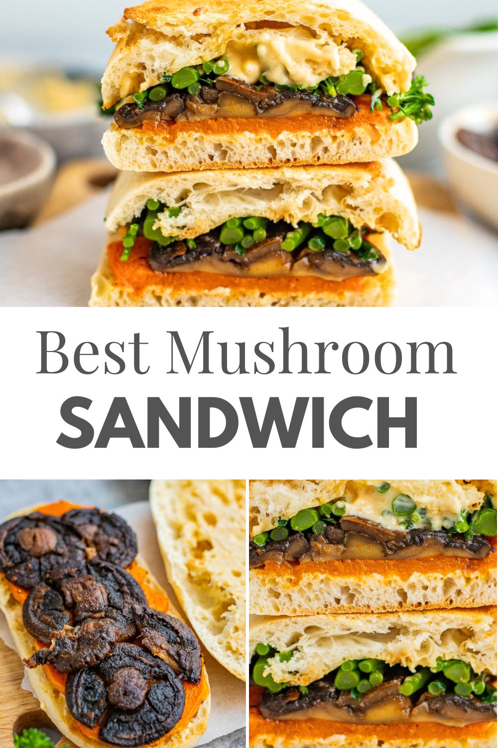 Mushroom Sandwich With Broccolini & Butternut Squash